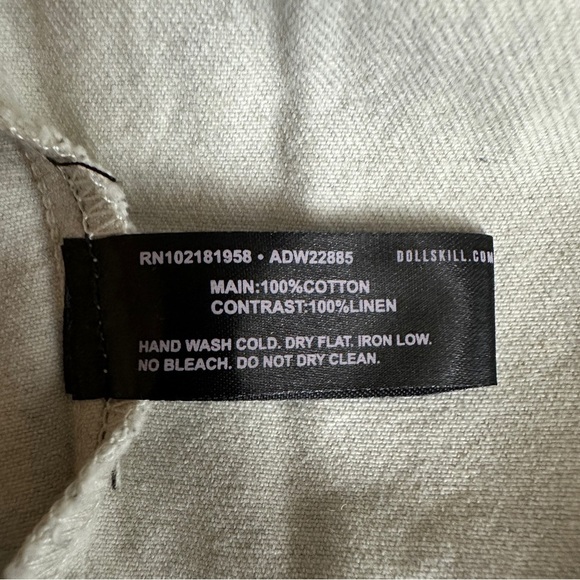 Dolls Kill x Darker Wavs Skirt Womens Small Black and White Plaid Lace Up Raw He - Picture 4 of 7